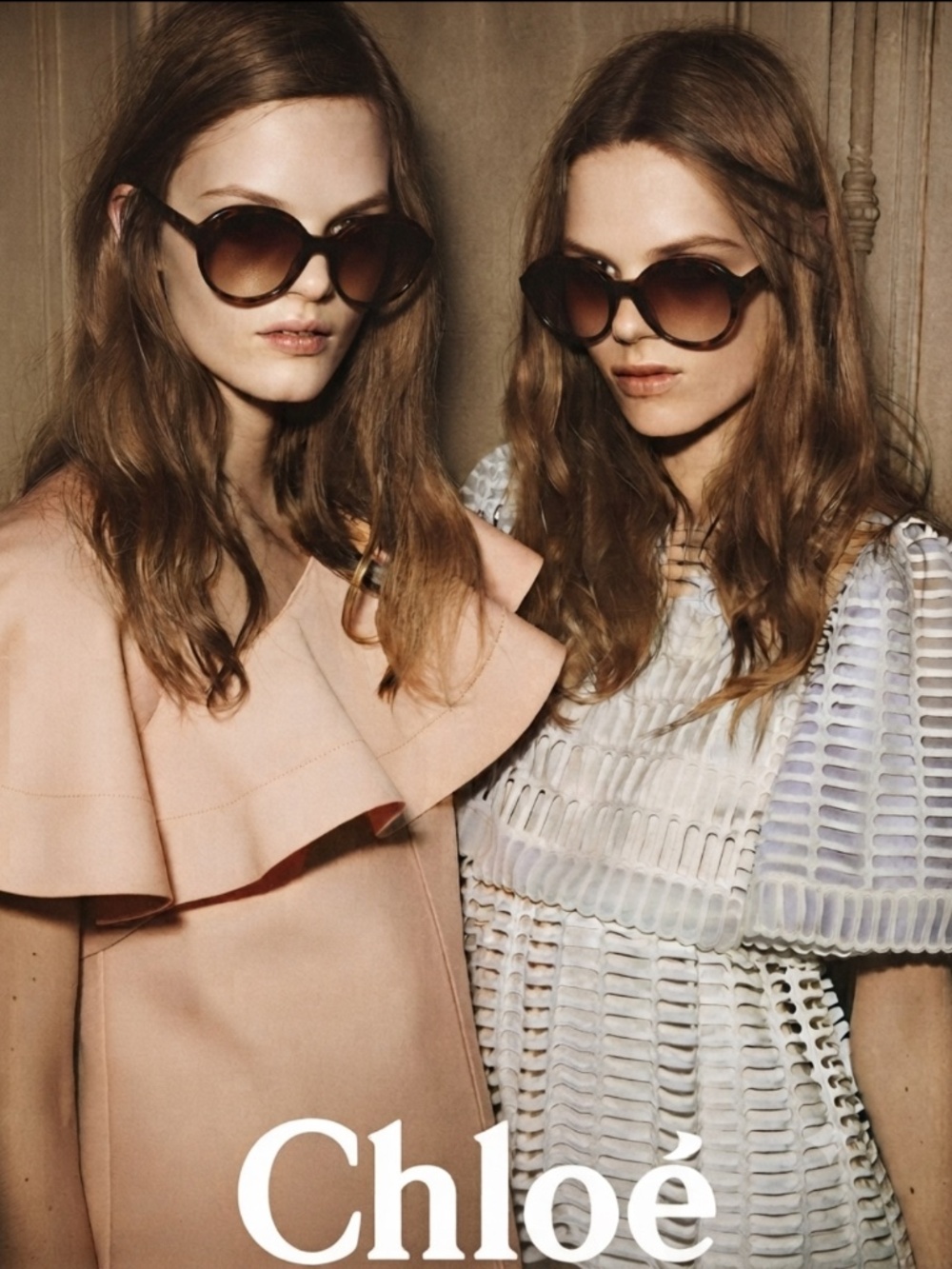 Chloe Brown Round Sunglasses - Case Included